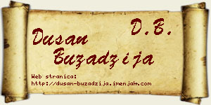 Dušan Buzadžija vizit kartica